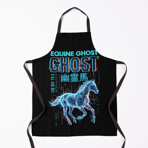 Item preview, Equine Ghost — Neon Cyberpunk Digital Horse Design Tee v1 designed and sold by CornishPixiPony.