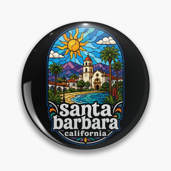 Item preview, Santa Barbara California Stained Glass Travel designed and sold by TomFrontierArt.