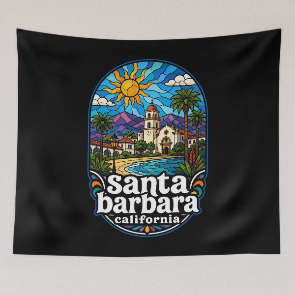 Item preview, Santa Barbara California Stained Glass Travel designed and sold by TomFrontierArt.