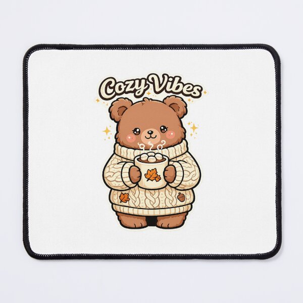 Item preview, Cozy Vibes Cute Teddy Bear Hot Cocoa Winter Sweater Design designed and sold by Fulaly.