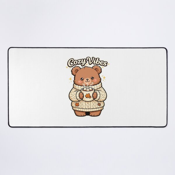 Item preview, Cozy Vibes Cute Teddy Bear Hot Cocoa Winter Sweater Design designed and sold by Fulaly.