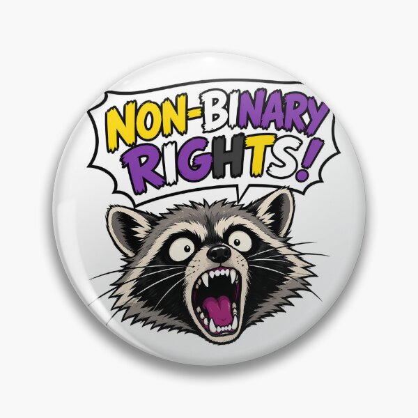Item preview, Nonbinary Rights Raccoon Screaming Pride Flag Lgbtq designed and sold by chattsuede.