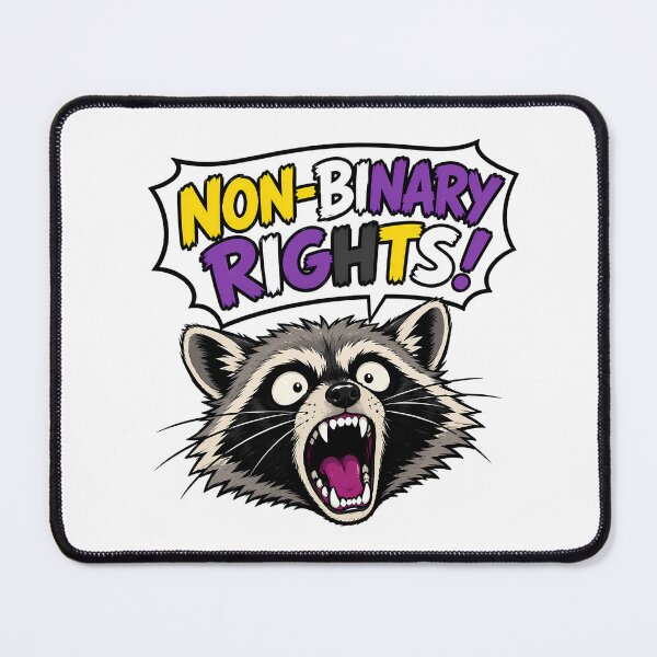 Item preview, Nonbinary Rights Raccoon Screaming Pride Flag Lgbtq designed and sold by chattsuede.