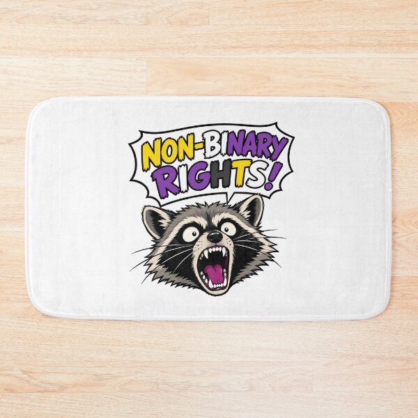 Item preview, Nonbinary Rights Raccoon Screaming Pride Flag Lgbtq designed and sold by chattsuede.