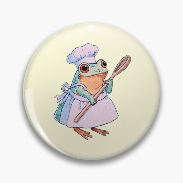 Item preview, Chef Frog Holding Wooden Spoon designed and sold by jianina-alondra.