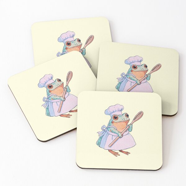 Item preview, Chef Frog Holding Wooden Spoon designed and sold by jianina-alondra.