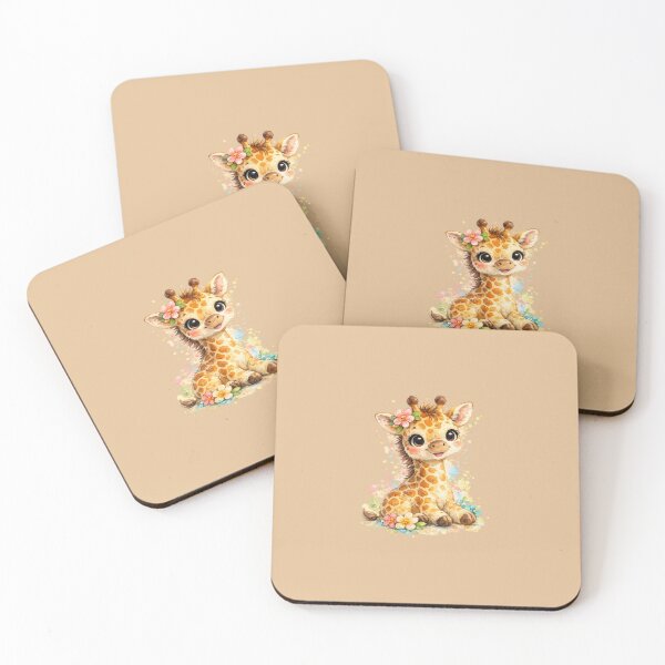 Item preview, Cute giraffe watercolor style colorful illustration  designed and sold by lafataviola.