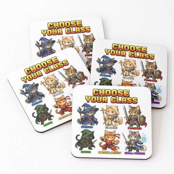 Item preview, Choose Your Class Feline Chibi RPG Character Selection designed and sold by chattsuede.