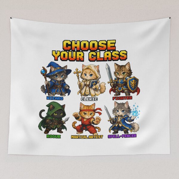 Item preview, Choose Your Class Feline Chibi RPG Character Selection designed and sold by chattsuede.