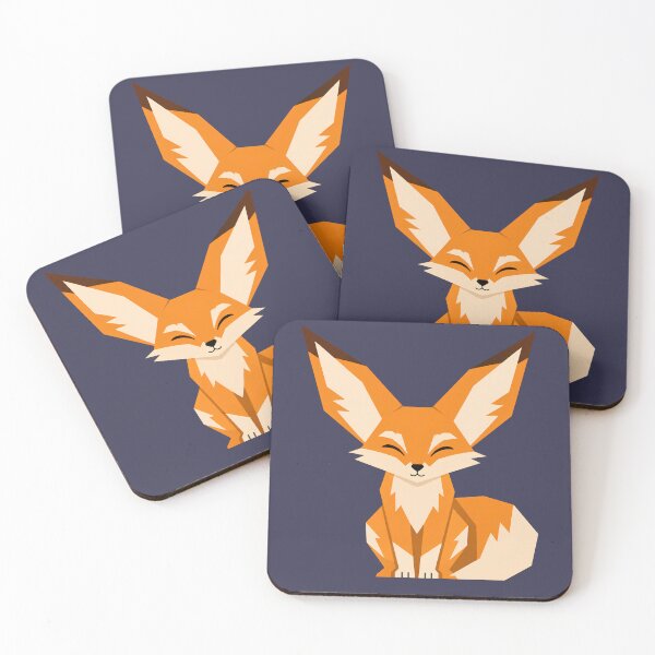 Item preview, Geometric Fennec Fox – Cute Low Poly Desert Fox Illustration designed and sold by HueHup.