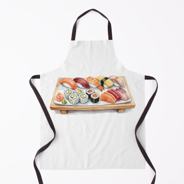Item preview, Japanese Sushi Watercolor Illustration designed and sold by BetweenForms.