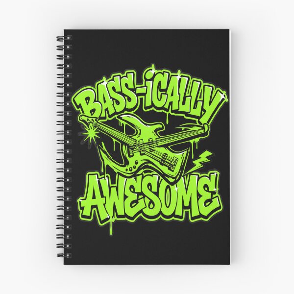 Artikelvorschau, Bass-lich genial – Neon Bassgitarren-Wortspiel-Design entworfen und verkauft von Midnight Veil Designs.