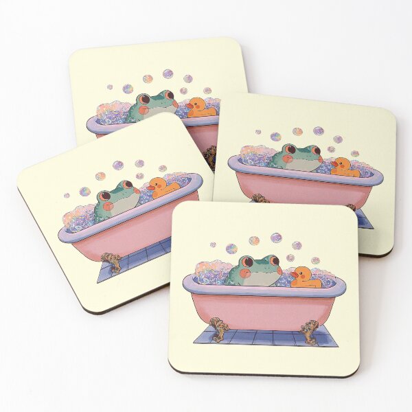 Item preview, Frog Taking Bubble Bath With Duck designed and sold by jianina-alondra.