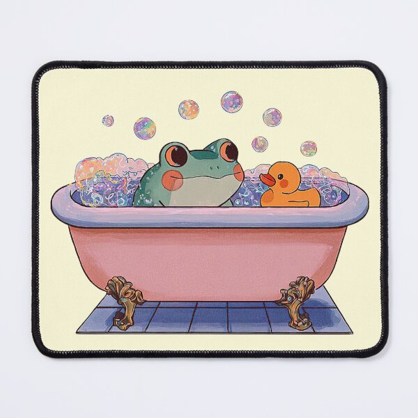 Item preview, Frog Taking Bubble Bath With Duck designed and sold by jianina-alondra.