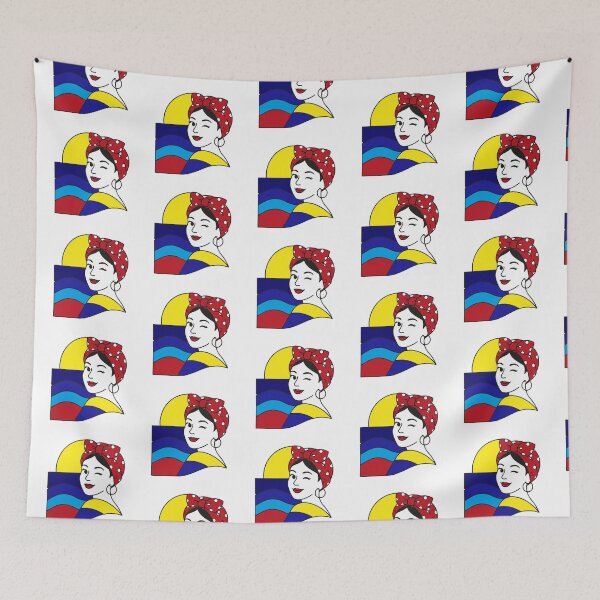 Item preview, Flour Bread Venezuelan Girl Pop Art Sticker | Iconic Venezuela Nostalgia Gift designed and sold by GinColorist.