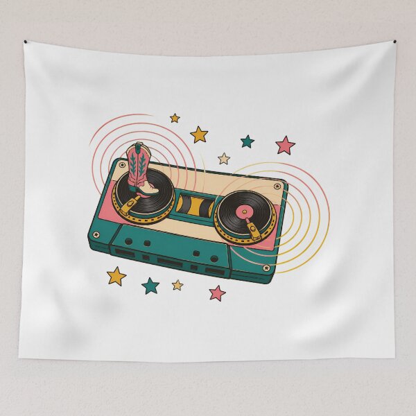 Item preview, Disco Cowgirl Vinyl Boot Turntable Bachelorette designed and sold by chattsuede.