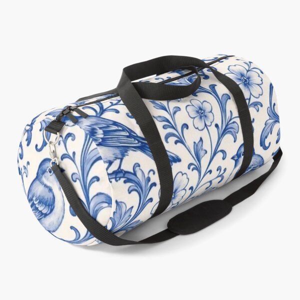 Item preview, Delftware Songbird Vine Seamless Pattern | Blue and White Dutch Delft Wallpaper designed and sold by StickyGuys.