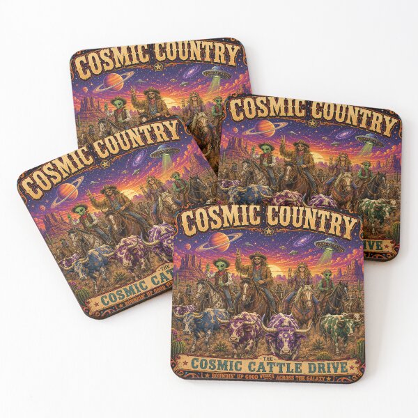 Item preview, Galactic Cattle Drive designed and sold by Cosmic-Chloe.