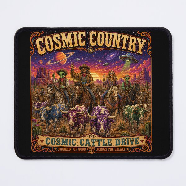 Item preview, Galactic Cattle Drive designed and sold by Cosmic-Chloe.