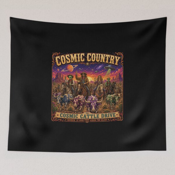 Item preview, Galactic Cattle Drive designed and sold by Cosmic-Chloe.