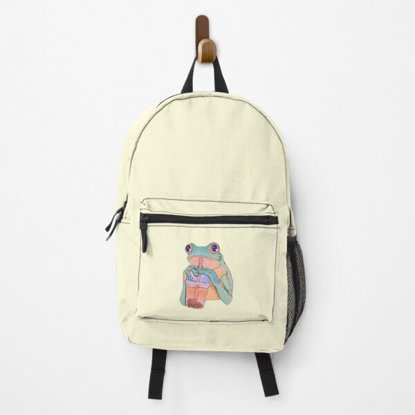 Item preview, Frog Sipping Bubble Tea Illustration designed and sold by jianina-alondra.