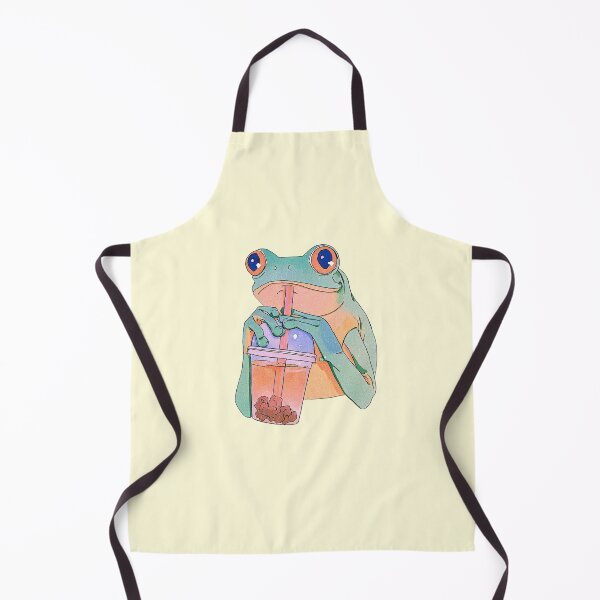Item preview, Frog Sipping Bubble Tea Illustration designed and sold by jianina-alondra.