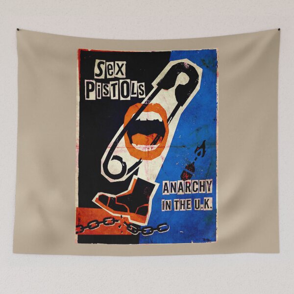 Item preview, Punk Rock Anarchy Poster – Vintage Safety Pin Rebel Art designed and sold by vaerk.