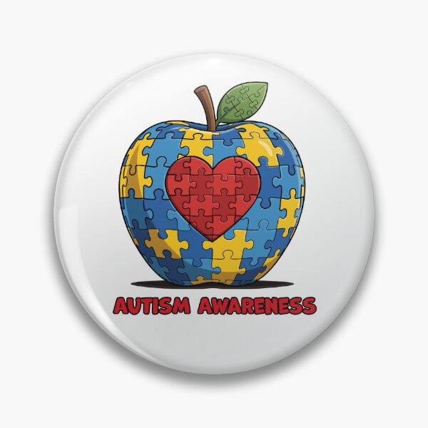 Item preview, Autism Awareness Puzzle Apple Heart designed and sold by SaltCreatives.