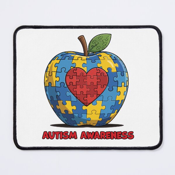 Item preview, Autism Awareness Puzzle Apple Heart designed and sold by SaltCreatives.