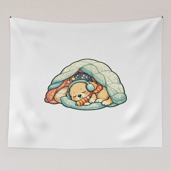 Item preview, Noise Cancelling Puppy Fireworks Cozy Blanket Fort designed and sold by chattsuede.
