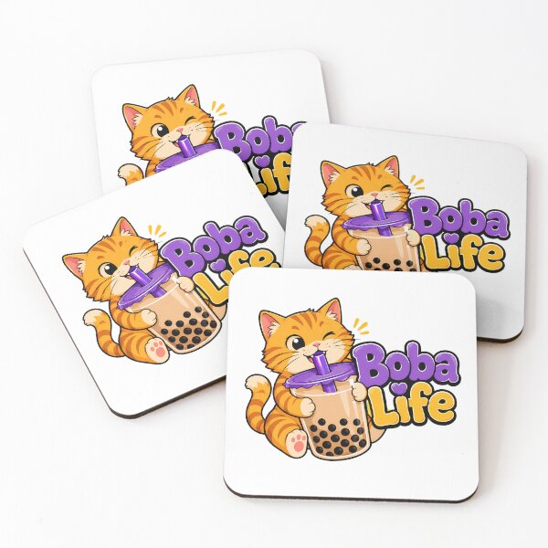 Item preview, Boba Life Tabby Adorable Chibi Milk Tea designed and sold by chattsuede.