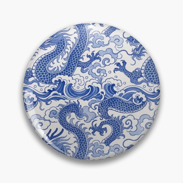 Item preview, Chinese Porcelain Dragon Seamless Pattern | Blue and White Cobalt Porcelain designed and sold by StickyGuys.