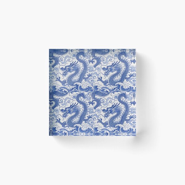 Item preview, Chinese Porcelain Dragon Seamless Pattern | Blue and White Cobalt Porcelain designed and sold by StickyGuys.