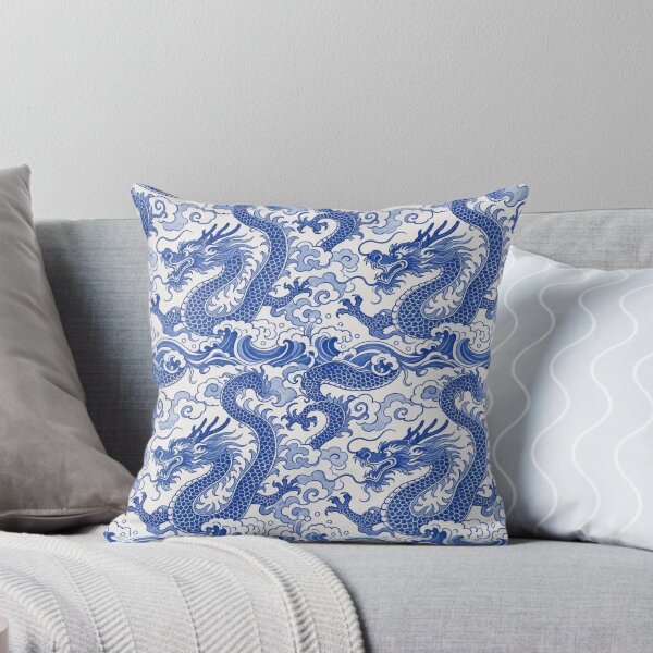 Item preview, Chinese Porcelain Dragon Seamless Pattern | Blue and White Cobalt Porcelain designed and sold by StickyGuys.