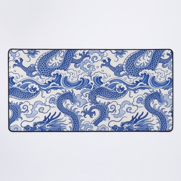 Item preview, Chinese Porcelain Dragon Seamless Pattern | Blue and White Cobalt Porcelain designed and sold by StickyGuys.