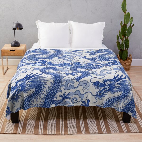 Item preview, Chinese Porcelain Dragon Seamless Pattern | Blue and White Cobalt Porcelain designed and sold by StickyGuys.