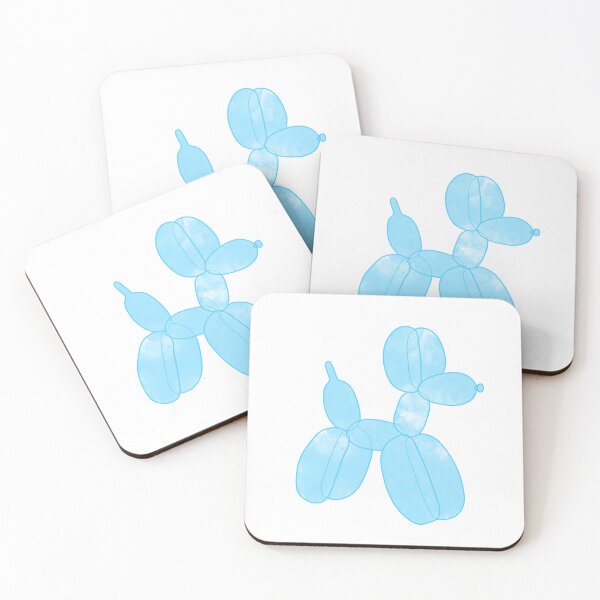 Item preview, Neon Balloon Dog - Blue on White designed and sold by FoxfireStardust.