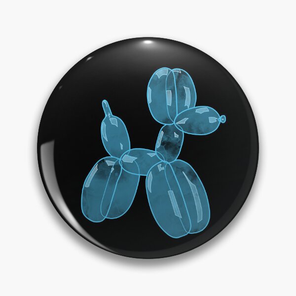 Item preview, Neon Balloon Dog - Blue on Black designed and sold by FoxfireStardust.