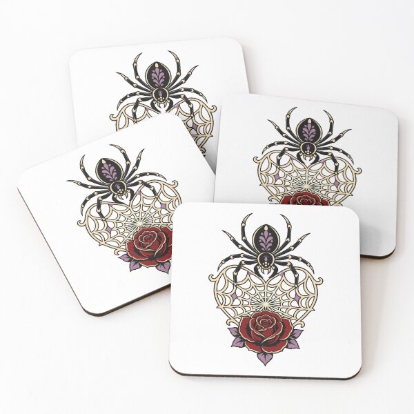 Item preview, Black Widow Spider Web Heart Rose designed and sold by BoyleDesignShop.