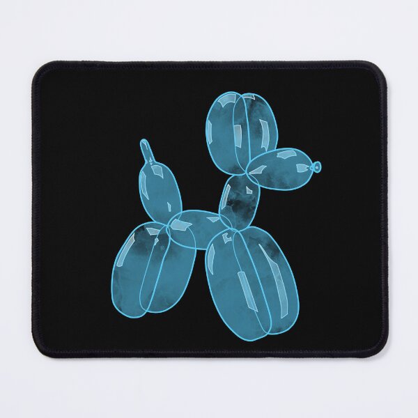 Item preview, Neon Balloon Dog - Blue on Black designed and sold by FoxfireStardust.