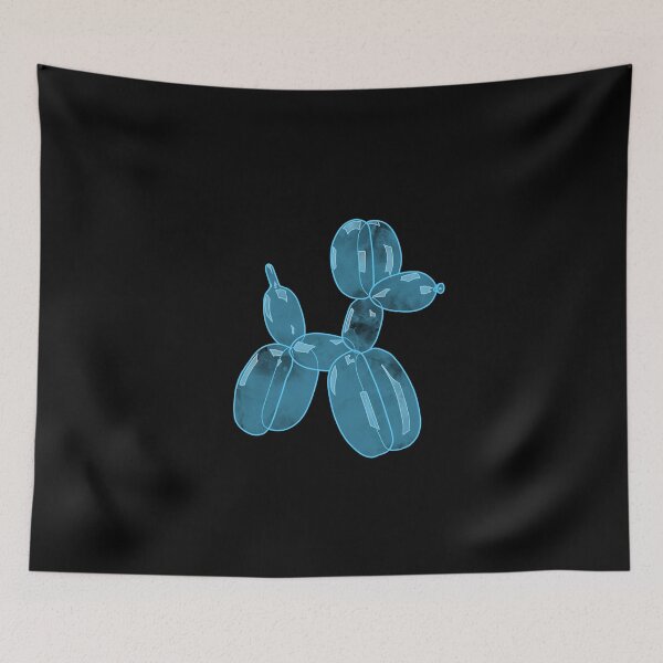 Item preview, Neon Balloon Dog - Blue on Black designed and sold by FoxfireStardust.