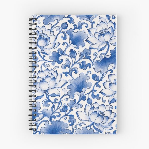 Item preview, Chinese Porcelain Lotus Scroll Seamless Pattern | Blue and White Cobalt Floral designed and sold by StickyGuys.