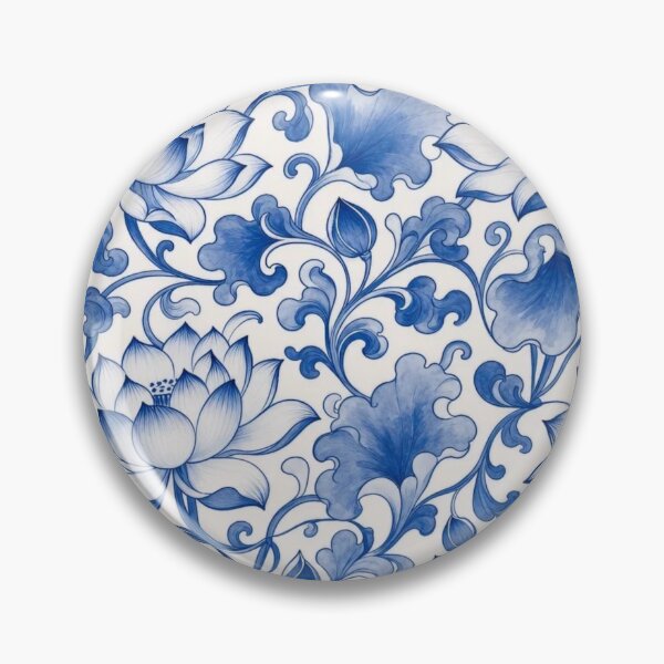 Item preview, Chinese Porcelain Lotus Scroll Seamless Pattern | Blue and White Cobalt Floral designed and sold by StickyGuys.