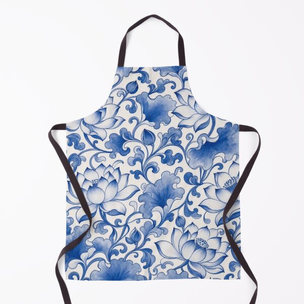 Item preview, Chinese Porcelain Lotus Scroll Seamless Pattern | Blue and White Cobalt Floral designed and sold by StickyGuys.