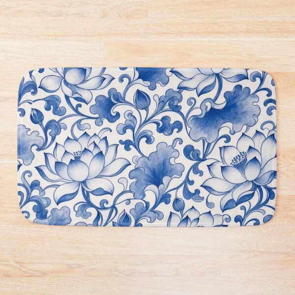 Item preview, Chinese Porcelain Lotus Scroll Seamless Pattern | Blue and White Cobalt Floral designed and sold by StickyGuys.
