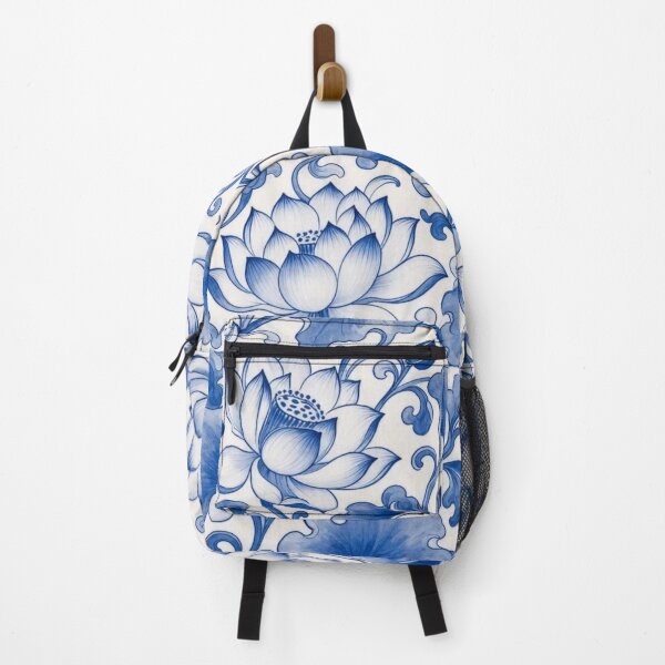 Item preview, Chinese Porcelain Lotus Scroll Seamless Pattern | Blue and White Cobalt Floral designed and sold by StickyGuys.