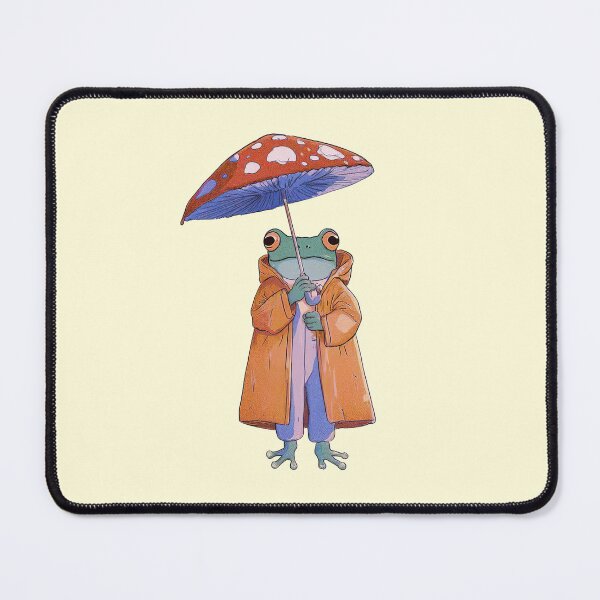 Item preview, Frog In Raincoat With Mushroom Umbrella designed and sold by jianina-alondra.