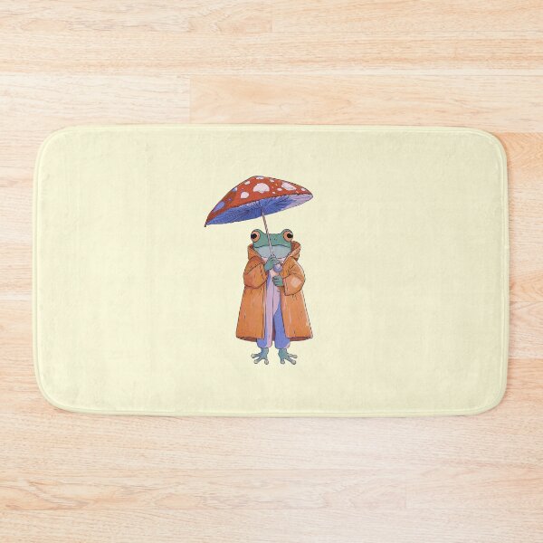 Item preview, Frog In Raincoat With Mushroom Umbrella designed and sold by jianina-alondra.