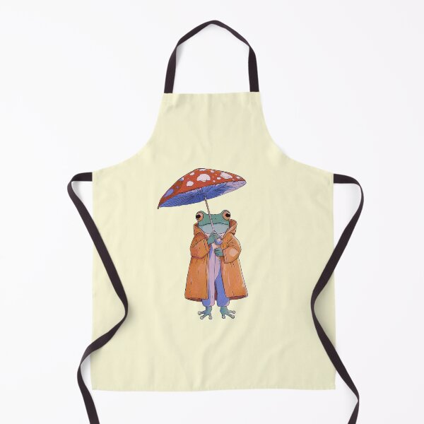 Item preview, Frog In Raincoat With Mushroom Umbrella designed and sold by jianina-alondra.