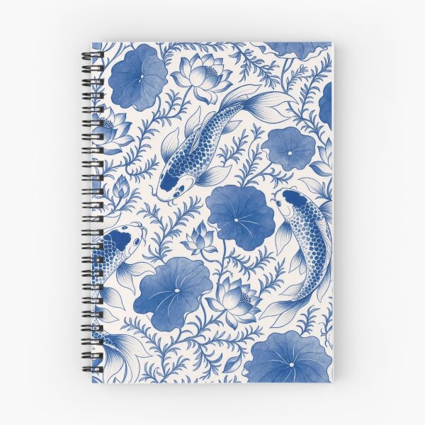 Item preview, Chinese Porcelain Koi Fish Seamless Pattern | Blue and White Cobalt Porcelain designed and sold by StickyGuys.
